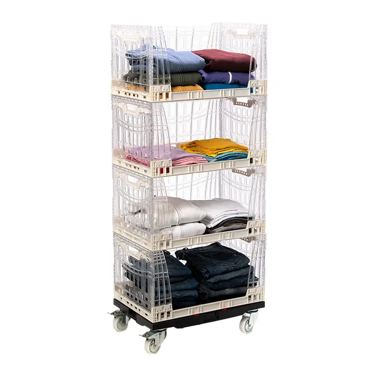 Reusable Plastic Crystal Clear Crate Display