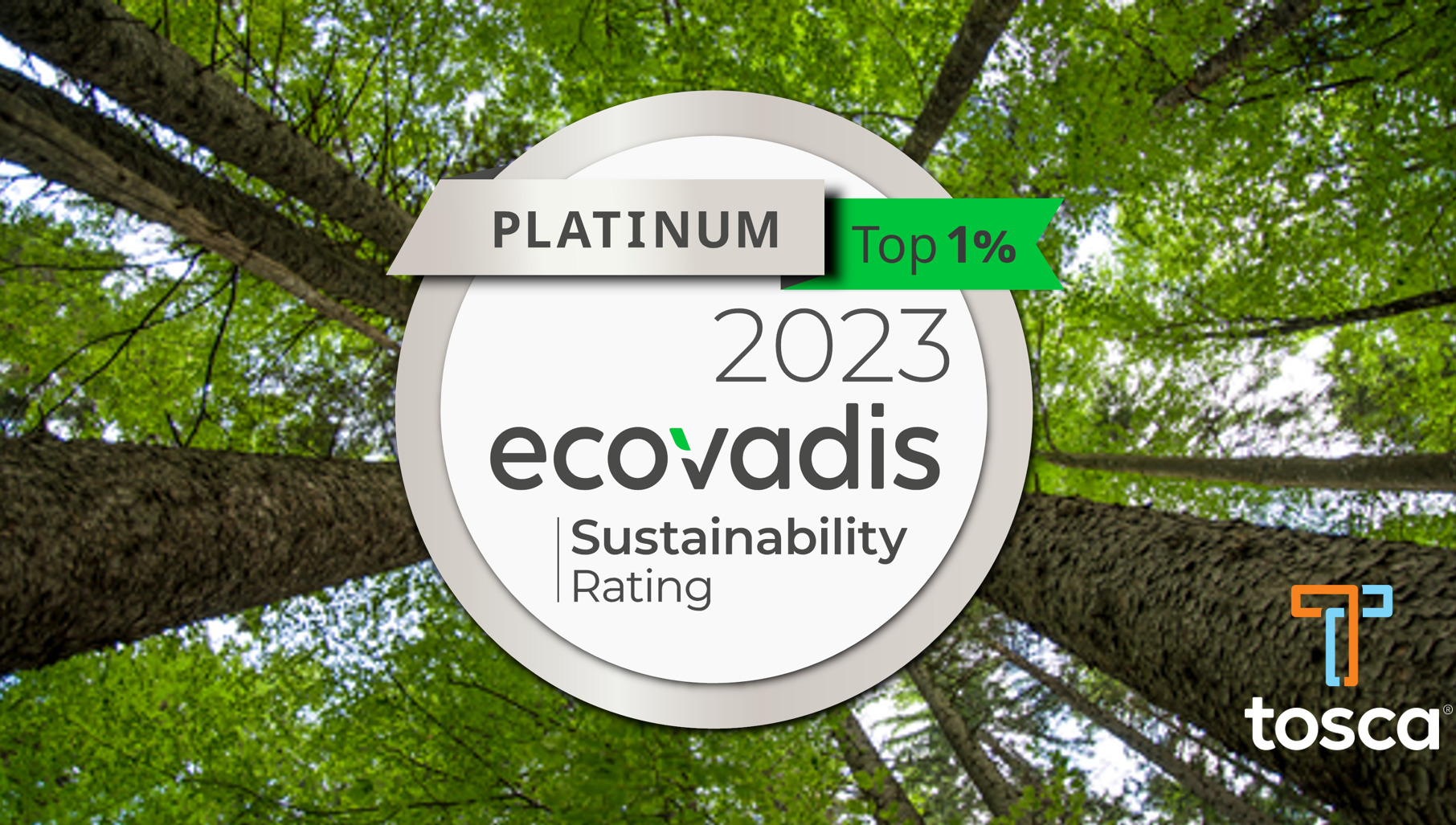 EcoVadis upgrades Tosca’s sustainability rating from Gold to Platinum